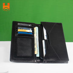 Black Monopoly Hingare Attractive Design Long Wallet Genuine Leather Premium Quality Long Wallet