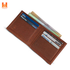 Hingare Oil Pullup Leather Wallet Soft Genuine Leather Male Short Wallet