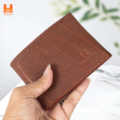 Hingare Oil Pullup Leather Wallet Soft Genuine Leather Male Short Wallet