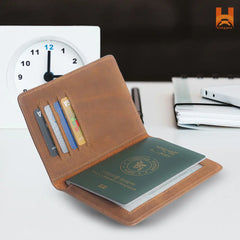 Genuine Leather Passport Cover Travel Accessories With Card Holder