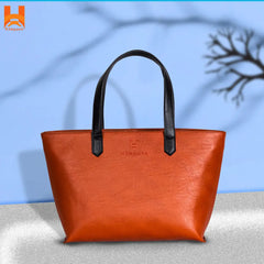 Genuine Leather Tote Bag Light Brown Original Cow Leather Women's Bag