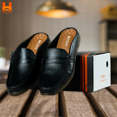 Genuine Leather Premium Half Loafer Shoe Hingare Smart Lifestyle Fashion Casual Men's Leather Shoes