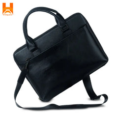 Large Capacity Latest Black Genuine Leather Office Bag For Professional Laptop Bag