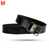 Laser Cut "XX" Desgin Genuine Leather Belts for Men's 2" Wide One Part Cowhide Leather Belt