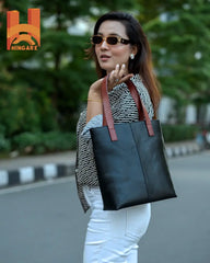 Original Cow Leather Women Tote Bag Genuine Leather Bag With Fashion Model
