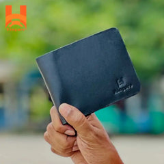 Slim Design Genuine Leather Short Wallet For Men's