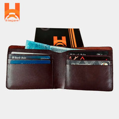 Slim Design Genuine Leather Short Wallet For Men's