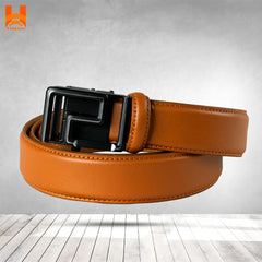 Smart Lifestyle "S" Design Gear Buckle Genuine Leather Belts Formal & Casual Original Leather Men's Gear Belt