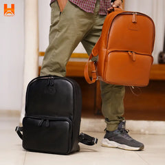 Stylish and Durable Premium Genuine Leather Backpack Professional Look Full Leather Bag