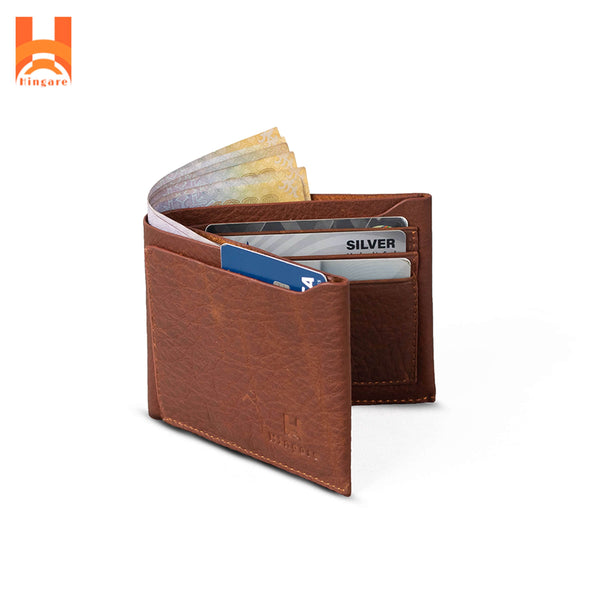 Hingare Oil Pullup Leather Wallet Soft Genuine Leather Male Short Wallet