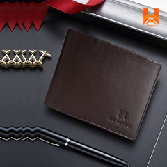 Pull Up Hingare Brand Wallet New causal 100% Genuine Leather Medium Wallet