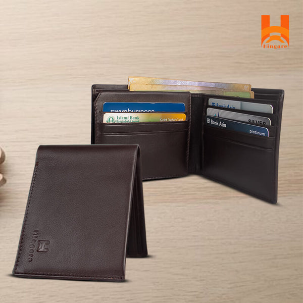 Pull Up Hingare Brand Wallet New causal 100% Genuine Leather Medium Wallet