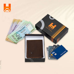Hingare Handmade Wallet Genuine Crazy Horse Leather Male Short Wallet