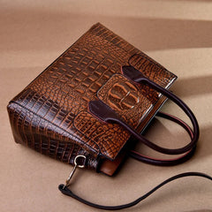Hingare Crocodile Pattern Genuine Leather Luxury Women Handbags Bag