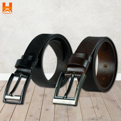 HINGARE Special Edition Genuine Leather Men's Belt - Formal or Casual Black & Brown Best Quality Belt