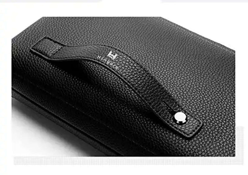 Hingare Genuine Leather Large Capacity Smart Coded Lock Clutch Bag