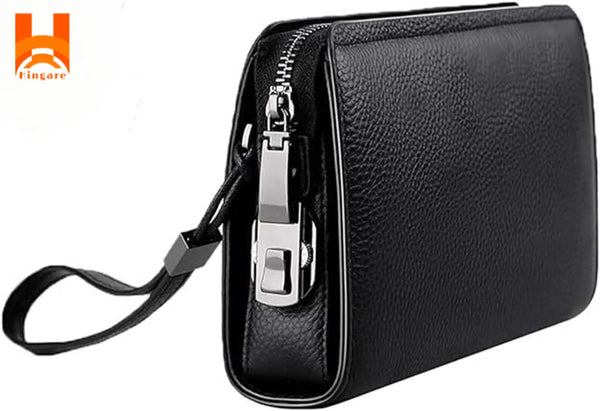 Hingare Genuine Leather Medium Capacity Smart Coded Lock Clutch Bag