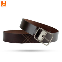 Laser Cut "XX" Desgin Genuine Leather Belts for Men's 2" Wide One Part Cowhide Leather Belt