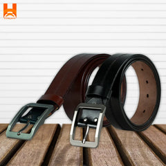 Middle Line Roller Embossed Men's Genuine Leather Belt Formal & Casual 100% Original Leather Belts