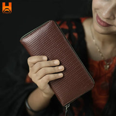 Top Grade Quality Genuine Leather Ladies Hand Purse Women's Fashion Wallet